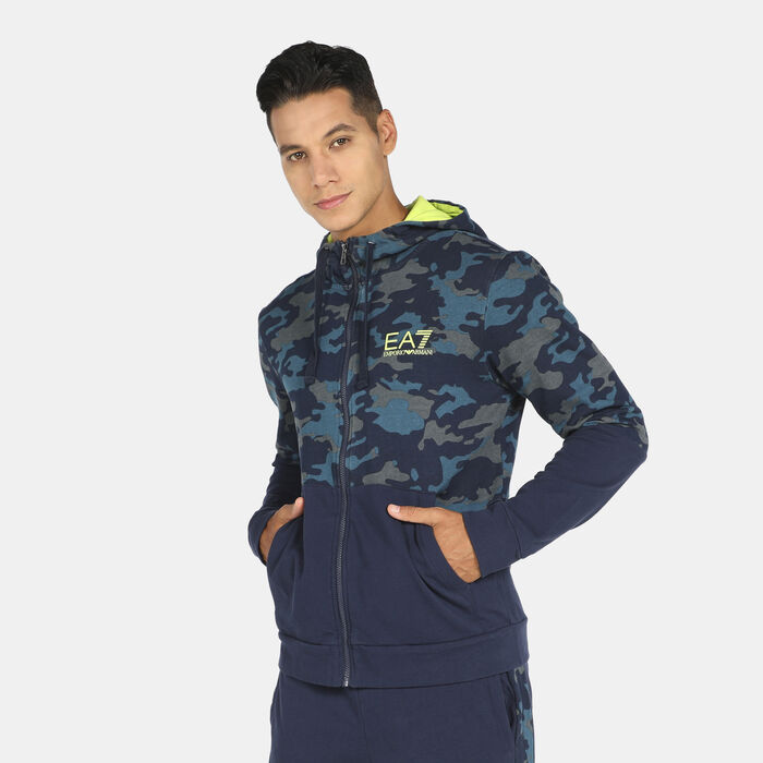 Men's Camo Print Zip Hoodie Men's Camo Print Zip Hoodie image number 0