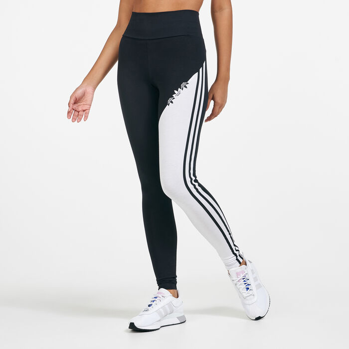 Women's Adicolor Sliced Trefoil Leggings Women's Adicolor Sliced Trefoil Leggings image number 0