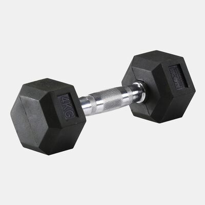 Hex Rubber Dumbbell - 4kg Hex Rubber Dumbbell - 4kg