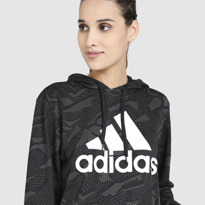 Women's Allover Print Essentials Hoodie Women's Allover Print Essentials Hoodie image number 3