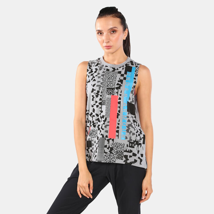 Women's UA Chop Block Print Muscle Tank Top Women's UA Chop Block Print Muscle Tank Top image number 3