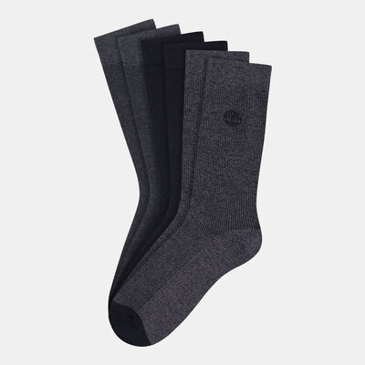 Men's Marled Rubbed Pique Crew Socks (3 Pack) Men's Marled Rubbed Pique Crew Socks (3 Pack)