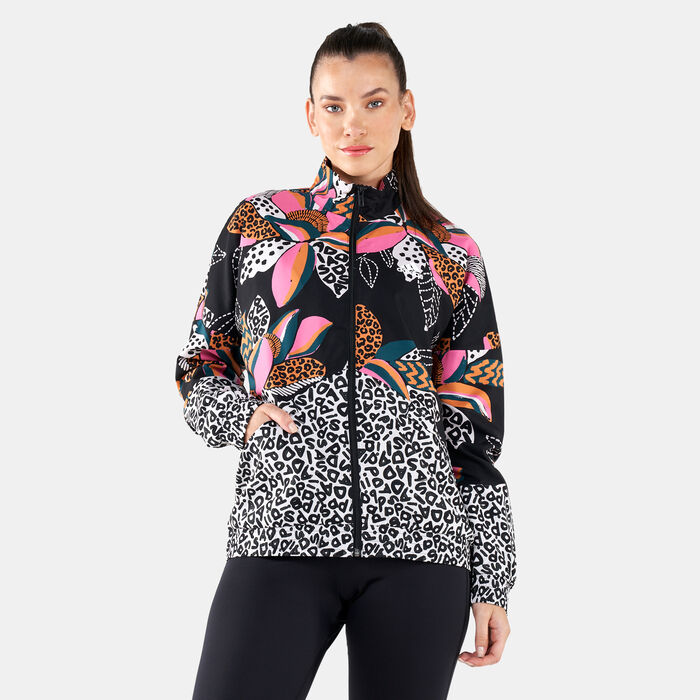 Women's FARM Rio Print Relaxed Lightweight Windbreaker Jacket Women's FARM Rio Print Relaxed Lightweight Windbreaker Jacket image number 0