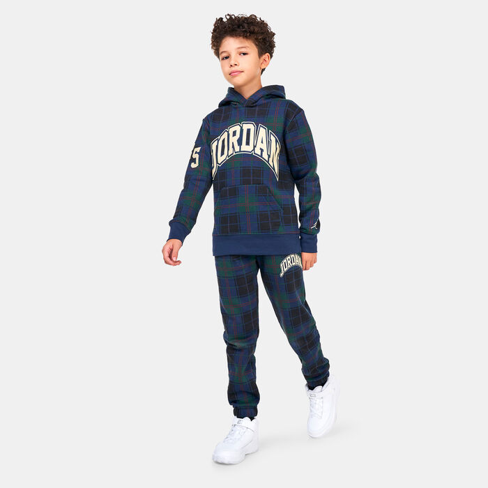 Kids' Essentials Plaid Pullover Hoodie Kids' Essentials Plaid Pullover Hoodie image number 2