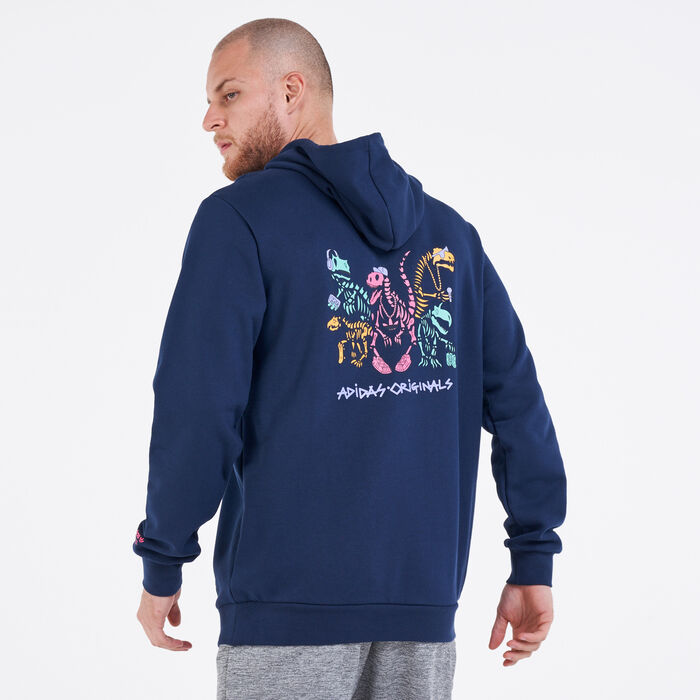 Men's Funny Dino Hoodie Men's Funny Dino Hoodie image number 1
