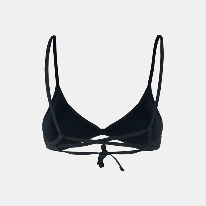 Women's Swim HydraStrong Solid Tie Back Bikini Top Women's Swim HydraStrong Solid Tie Back Bikini Top image number 1