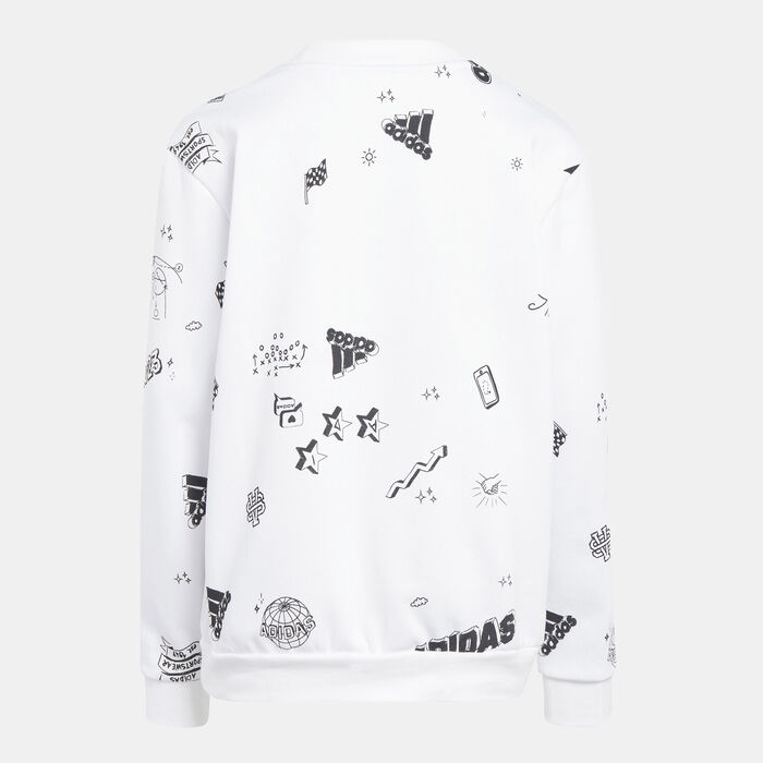 Kids' Brand Love Allover Print Sweatshirt Kids' Brand Love Allover Print Sweatshirt image number 1