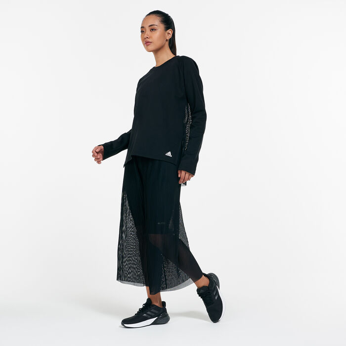 Women's Pleat Mesh Sweatpants Women's Pleat Mesh Sweatpants image number 2