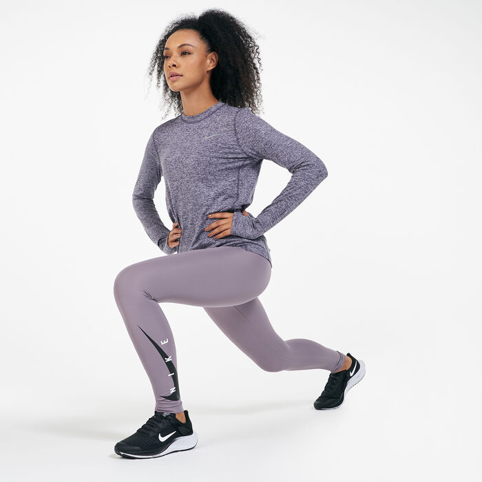 Womens' Swoosh Run Leggings Womens' Swoosh Run Leggings image number 2