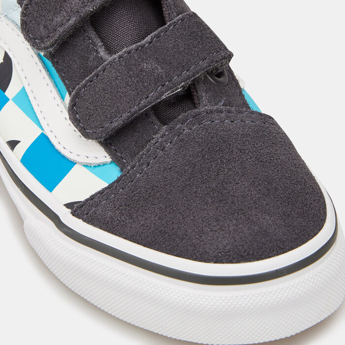 Kids' Glow Checkerboard Sharks Old Skool Unisex Shoe Kids' Glow Checkerboard Sharks Old Skool Unisex Shoe image number 4