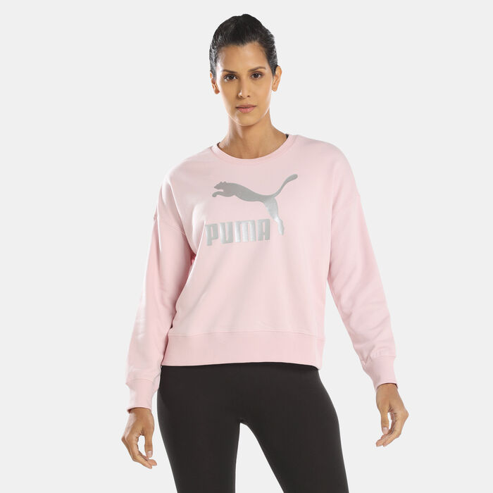 Women's Classics Metallic Logo Sweatshirt Women's Classics Metallic Logo Sweatshirt image number 0