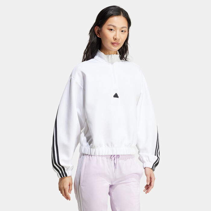 Women's Future Icons 3-Stripes 1/4-Zip Sweatshirt Women's Future Icons 3-Stripes 1/4-Zip Sweatshirt image number 2