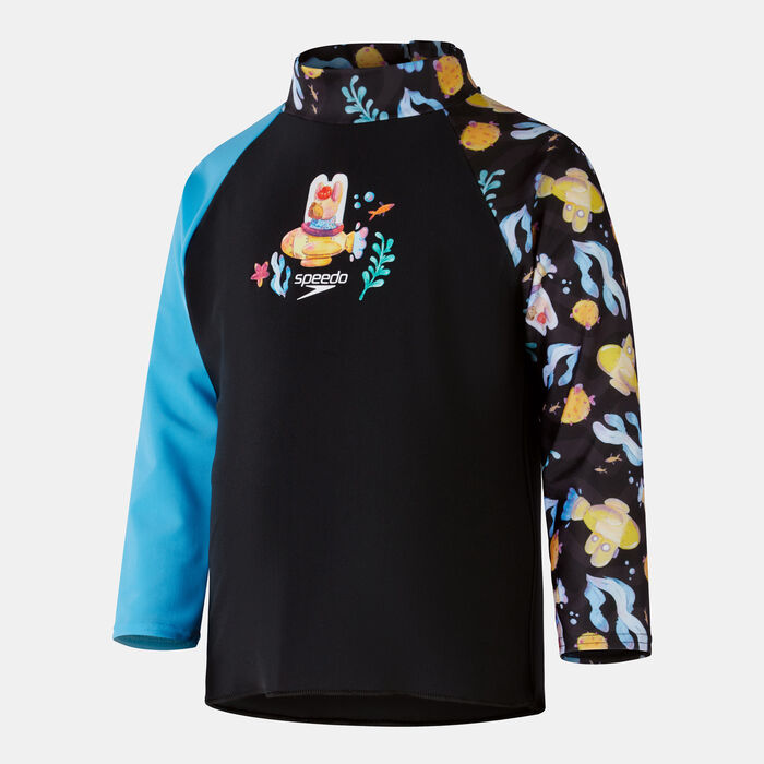 Kids' Digital Long Sleeve Swimming Rashguard Kids' Digital Long Sleeve Swimming Rashguard image number 0