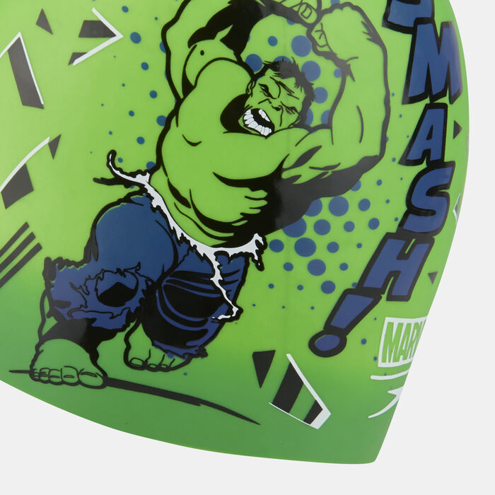 Kids' Marvel Hulk Junior Slogan Swimming Cap Kids' Marvel Hulk Junior Slogan Swimming Cap image number 2