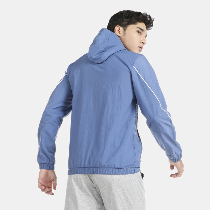 Men's Essentials Giant Logo Windbreaker Hoodie Men's Essentials Giant Logo Windbreaker Hoodie image number 1