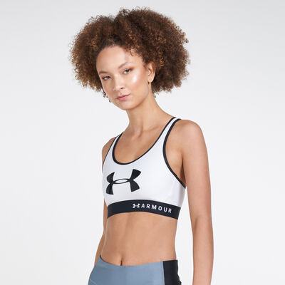 Women's Armour Mid Keyhole Graphic Sports Bra