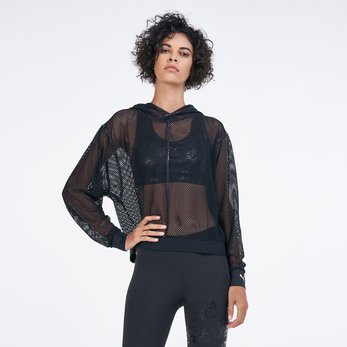 Women's Untamed Mesh Training Hoodie Women's Untamed Mesh Training Hoodie image number 0