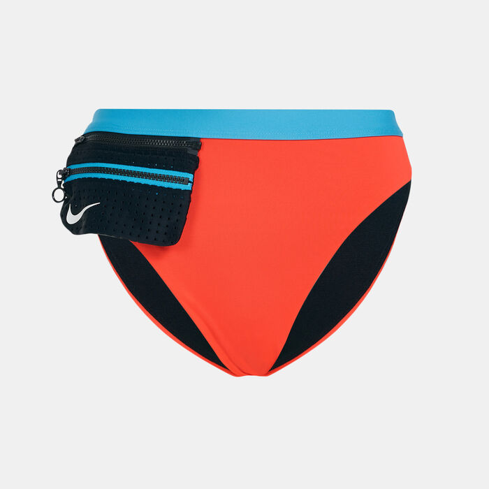 Women's Colourblock High-Waist Swimming Bikini Bottoms Women's Colourblock High-Waist Swimming Bikini Bottoms image number 0