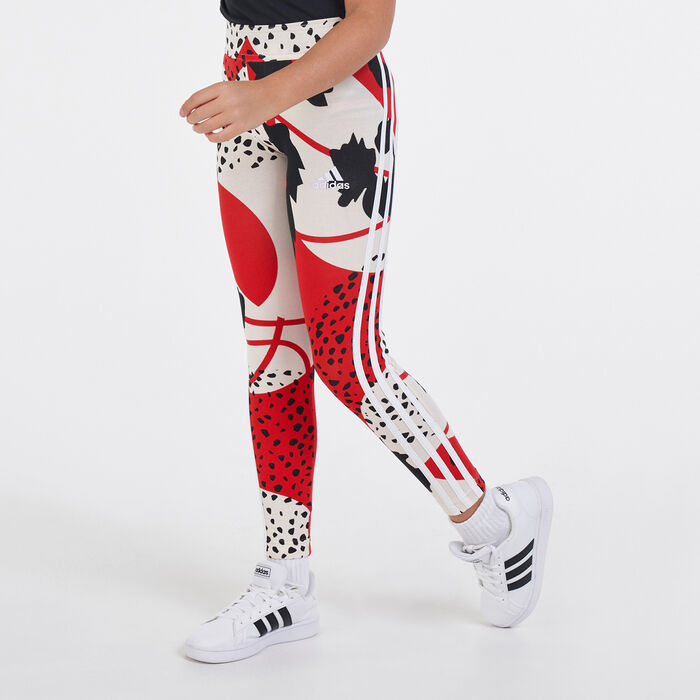 Kids' Future Icons Sports 3-Stripes Allover Print Leggings Kids' Future Icons Sports 3-Stripes Allover Print Leggings image number 0