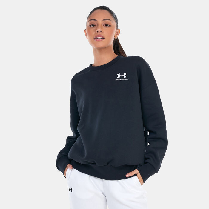 Women's UA Essential Fleece Sweatshirt Women's UA Essential Fleece Sweatshirt image number 0