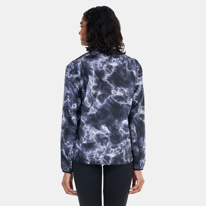 Women’s Own The Run Allover Print Running Windbreaker Jacket Women’s Own The Run Allover Print Running Windbreaker Jacket image number 1
