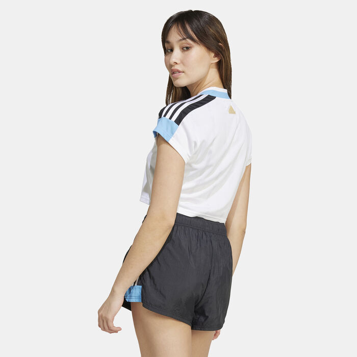 Women's Tiro Cut 3-Stripes Cropped Jersey Women's Tiro Cut 3-Stripes Cropped Jersey image number 1