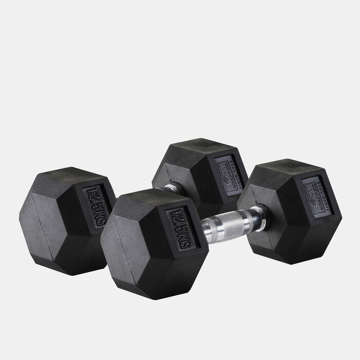 Hex Rubber Dumbbell - 12.5Kg (1 Pair) image number 0
