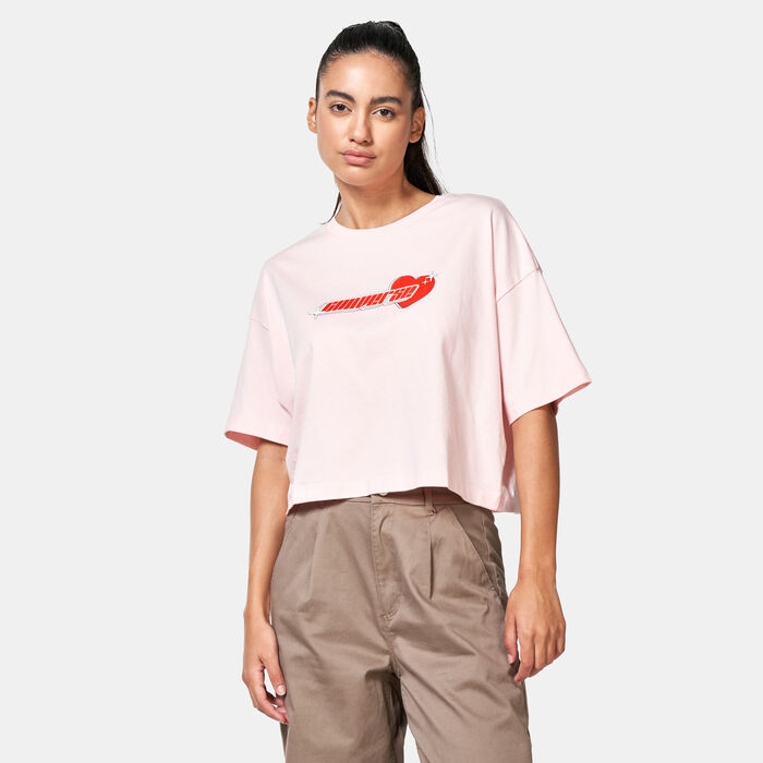 Women's Y2K Heart Cropped T-Shirt Women's Y2K Heart Cropped T-Shirt image number 0