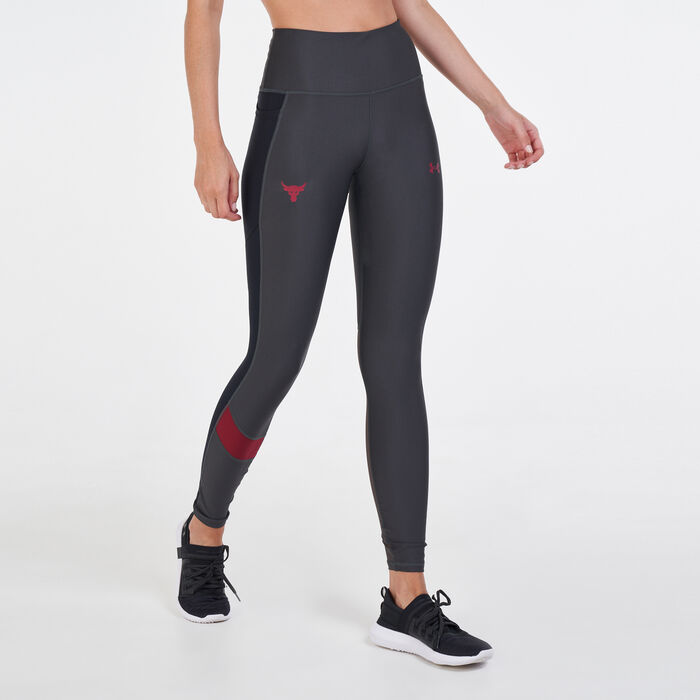 Women's UA Project Rock HeatGear® No-Slip Waistband Leggings Women's UA Project Rock HeatGear® No-Slip Waistband Leggings image number 0