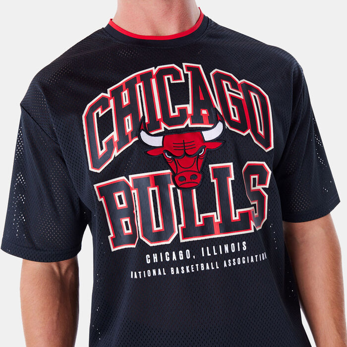 Men's NBA Chicago Bulls Patch Mesh T-Shirt Men's NBA Chicago Bulls Patch Mesh T-Shirt image number 4