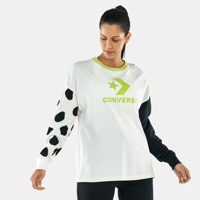 Women's Cheetah Colourblocked Star Chevron T-Shirt