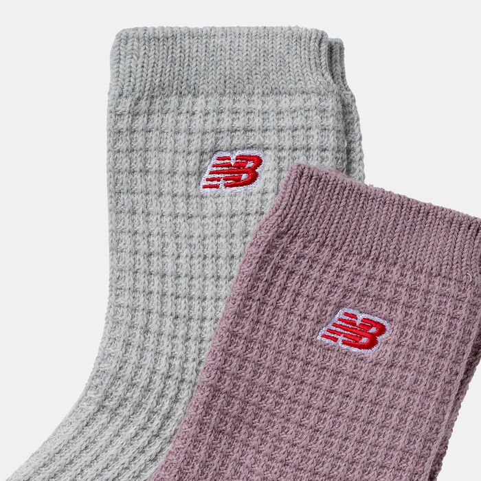 Waffle Knit Ankle Socks (2 Pairs) Waffle Knit Ankle Socks (2 Pairs) image number 2