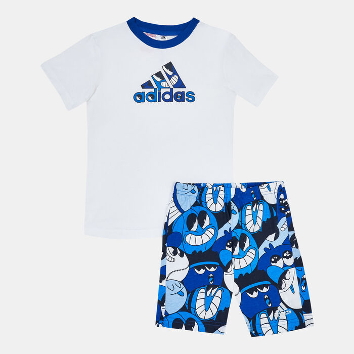 Kids' Ball Graphic T-Shirt And Sweatpants Summer Set Kids' Ball Graphic T-Shirt And Sweatpants Summer Set image number 0