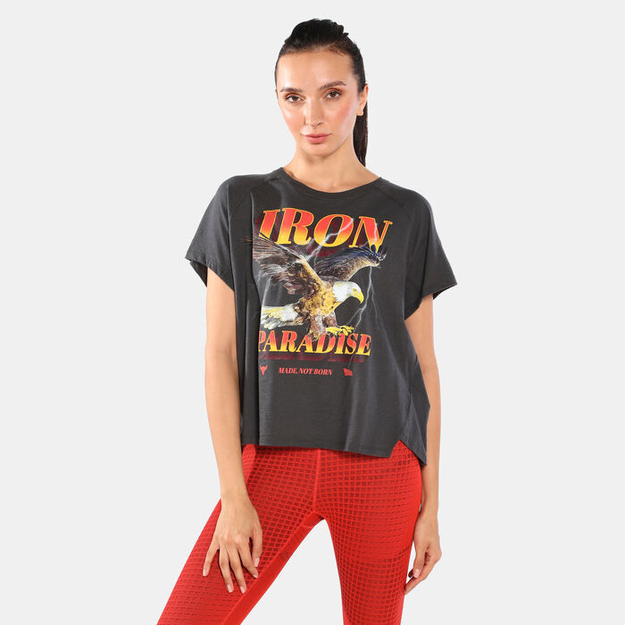 Women's Project Rock Iron Paradise T-Shirt Women's Project Rock Iron Paradise T-Shirt image number 0