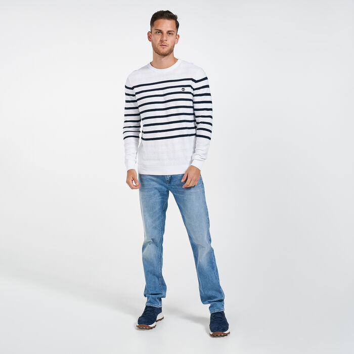 Men's Textured Striped Sweater image number 2