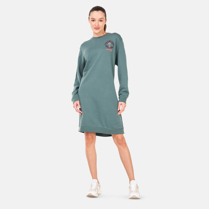 Women's Check-Logo Crewneck Dress Women's Check-Logo Crewneck Dress image number 0