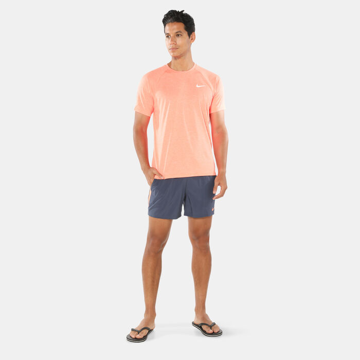 Men's Heathered Hydroguard Swimming Shirt Men's Heathered Hydroguard Swimming Shirt image number 2