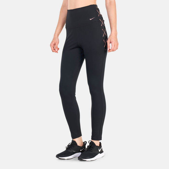 Women's One High-Waisted 7/8 Lace-Up Leggings Women's One High-Waisted 7/8 Lace-Up Leggings image number 0