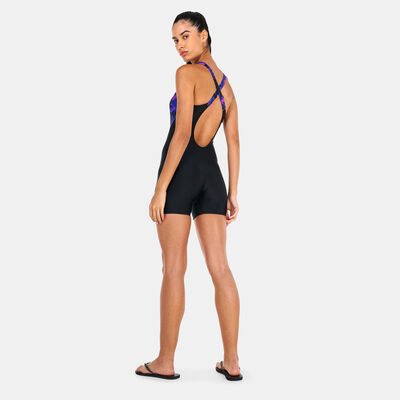 Women's Allover Print Panel One-Piece Legsuit Women's Allover Print Panel One-Piece Legsuit