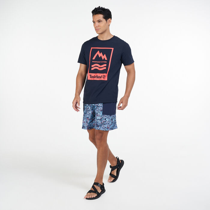 Men's YC Summer Stipple Allover Print Trail Shorts Men's YC Summer Stipple Allover Print Trail Shorts image number 2