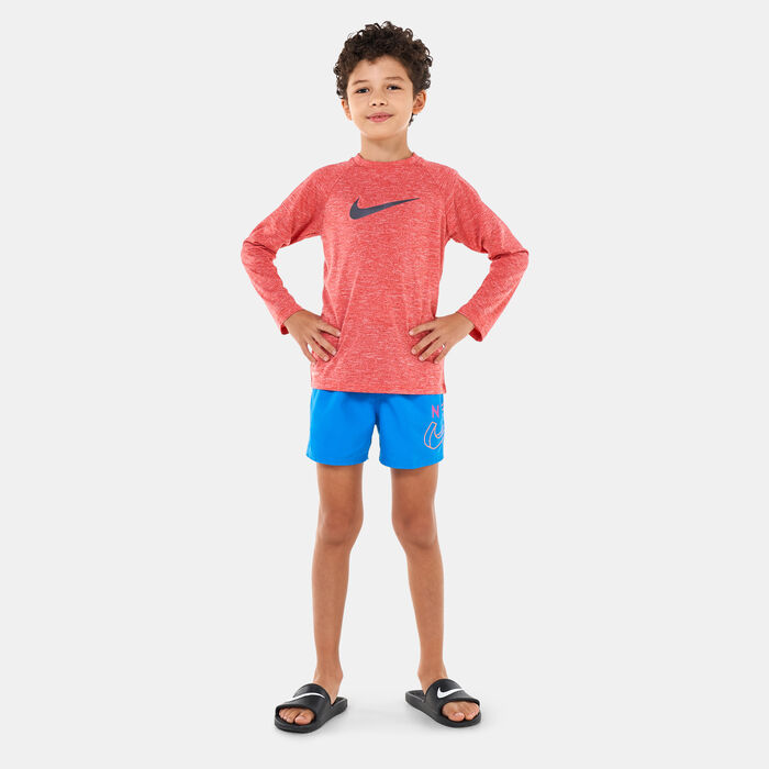 Kids' Heather Hydroguard Swim Top Kids' Heather Hydroguard Swim Top image number 2