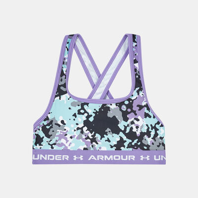 Kids' Crossback Mid Printed Sports Bra Kids' Crossback Mid Printed Sports Bra