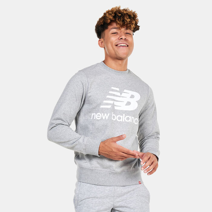 Men's NB Essentials Stacked Logo Crewneck Sweatshirt Men's NB Essentials Stacked Logo Crewneck Sweatshirt image number 0
