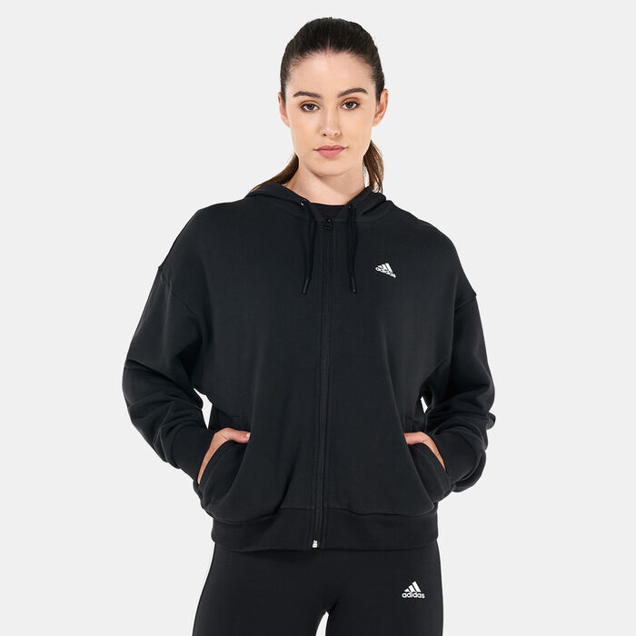 Women's Essentials Logo Full-Zip Hoodie Women's Essentials Logo Full-Zip Hoodie image number 0
