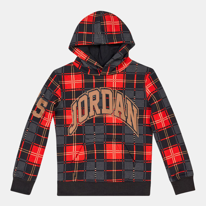 Kids' Essentials Plaid Pullover Hoodie Kids' Essentials Plaid Pullover Hoodie image number 0