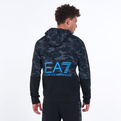 Men's Camo Print Zip Hoodie