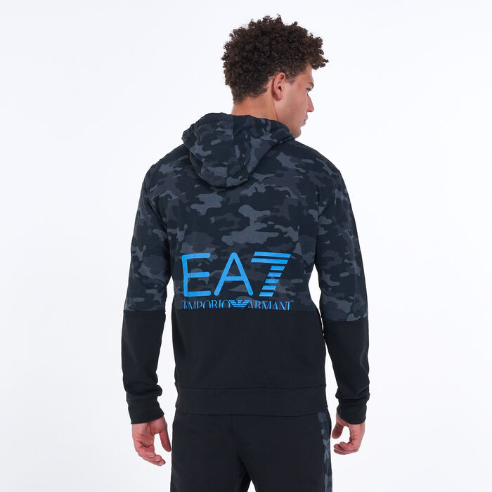 Men's Camo Print Zip Hoodie image number 1