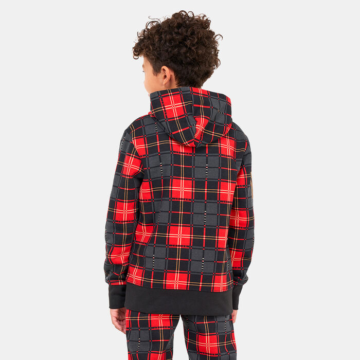 Kids' Essentials Plaid Pullover Hoodie Kids' Essentials Plaid Pullover Hoodie image number 1