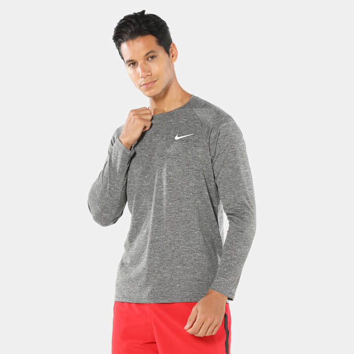 Men's Heathered Long-Sleeve Hydroguard Swim Shirt Men's Heathered Long-Sleeve Hydroguard Swim Shirt image number 0