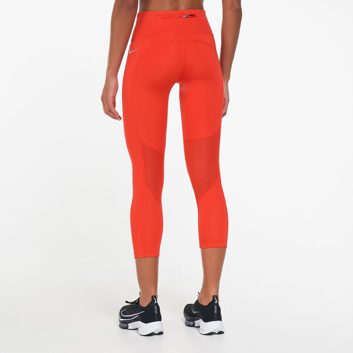 Women's Fast Mid-Rise Crop Running Leggings Women's Fast Mid-Rise Crop Running Leggings image number 1